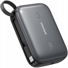Innostyle INNOSTYLE POWERGO MINI POWERBANK 10000MAH 3X USB USB-C 22,5W S KABLOM USB-C