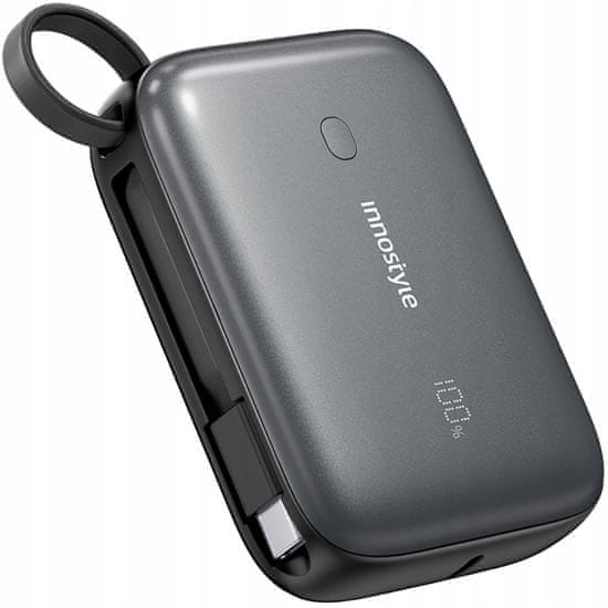 Innostyle INNOSTYLE POWERGO MINI POWERBANK 10000MAH 3X USB USB-C 22,5W S KABLOM USB-C