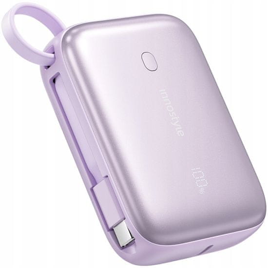Innostyle INNOSTYLE POWERGO MINI POWERBANK 10000MAH 3X USB USB-C 22,5W S KABLOM USB-C