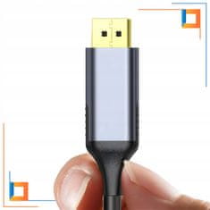 CO2 KABEL HDMI CO2 Z ADAPTERJEM DISPLAYPORT 1.4 HDMI DP FHD 240HZ 4K 60HZ HDR 3M