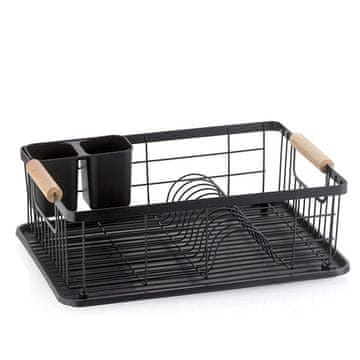 Kela Odcejalnik za posodo Rica metal black 42,0x31,5x15,0cm KL-11714