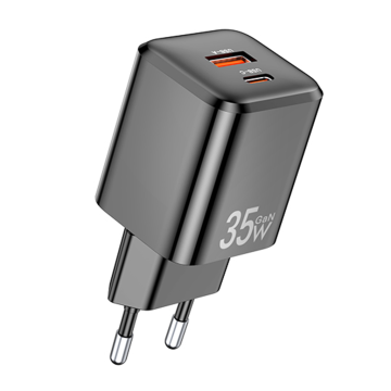 Awei PD-66-EU 35W, GaN, črn, Hitri polnilnik