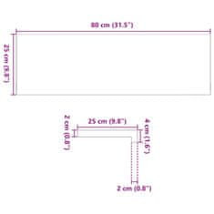 Vidaxl Podloge za stopnice 16 kosov rjave 80x25x2 cm trdna hrastovina