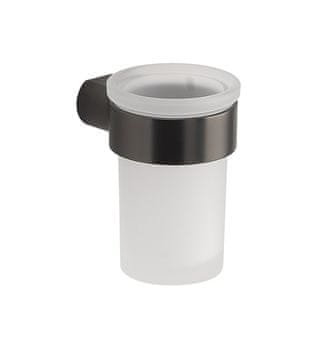 Gedy PIRENEI Posodica za Milo, Mlečno Steklo, Rdeča Kovinska Obdelava