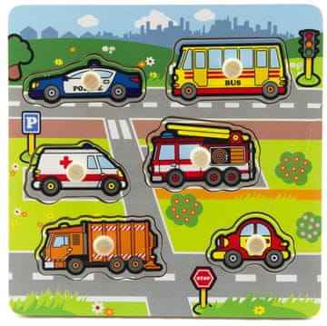 Teddies Moji prvi avtomobili - lesena sestavljanka