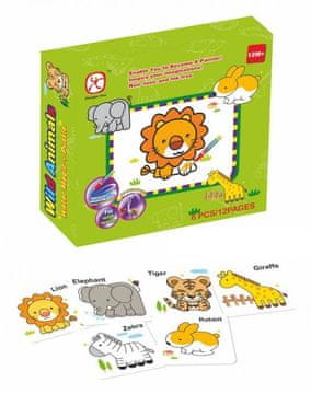 Mac Toys Sestavljanka za barvanje - Živali