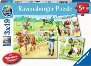 Ravensburger Dan na konju Puzzle - 3x49 kosov