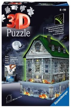 Ravensburger Svetleča 3D sestavljanka Night Edition Haunted House 257 kosov