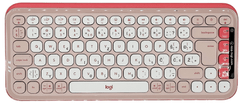 Logitech Pop Icon Keys tipkovnica, Bluetooth, SLO g., roza (920-013073)