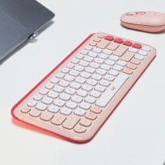 Logitech Pop Icon Keys tipkovnica, Bluetooth, SLO g., roza (920-013073)