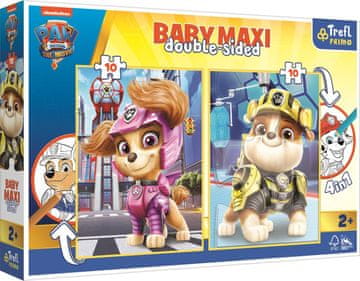 Trefl Puzzle Baby maxi Paw Patrol Sky and Rubble 2x10 kosov - obojestransko