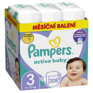 Pampers plenice Active Baby 3 Midi, 208 kosov