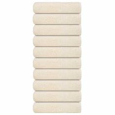 Vidaxl Kopalne brisače 10 kos krem 100x150 cm 360 gsm 100% bombaž
