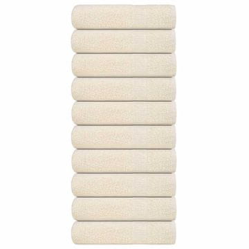 Vidaxl Kopalne brisače FROGN 10 kosov kremne 100x150 cm 360 g/m²