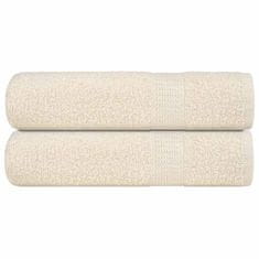 Vidaxl Brisače za roke 2 kos krem 50x100 cm 360 gsm 100% bombaž