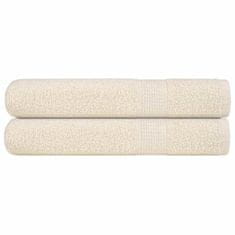Vidaxl Brisače za savno 2 kos krem 80x200 cm 360 gsm 100% bombaž