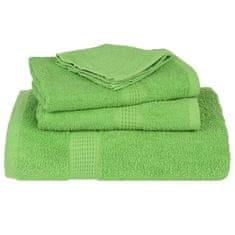 Vidaxl Brisače za tuširanje 10 kos zelena 70x140 cm 360 gsm bombaž