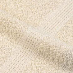 Vidaxl Komplet brisač 6-delni krem 360 gsm 100% bombaž