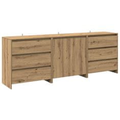 Vidaxl 3 kosi Sideboard Artisan Oak Engineered Wood