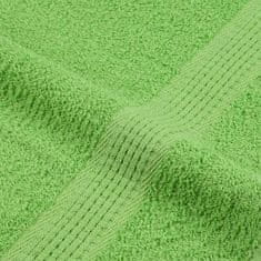 Vidaxl Brisače za tuširanje 10 kos zelena 70x140 cm 360 gsm bombaž