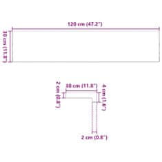 Vidaxl Podloge za stopnice 12 kosov 120x30x2 cm trdna hrastovina