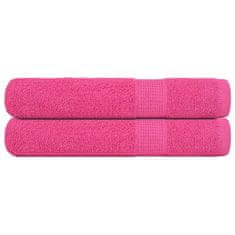 Vidaxl Brisače za savno 2 kos roza 80x200 cm 360 gsm 100% bombaž
