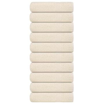 Vidaxl Brisače za tuširanje 10 kos krem 70x140 cm 360 gsm 100% bombaž