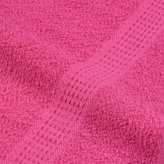 Vidaxl Brisače za tuširanje 10 kos roza 70x140 cm 360 gsm 100% bombaž