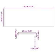 Vidaxl Podloge za stopnice 16 kosov rjave 70x25x2 cm trdna hrastovina