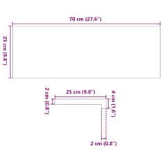 Vidaxl Podloge za stopnice 16 kosov rjave 70x25x2 cm trdna hrastovina