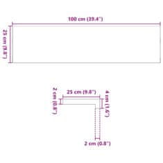 Vidaxl Podloge za stopnice 12 kosov 100x25x2 cm trdna hrastovina
