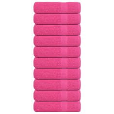 Vidaxl Brisače za tuširanje 10 kos roza 70x140 cm 360 gsm 100% bombaž