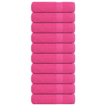 Vidaxl Brisače za tuširanje 10 kos roza 70x140 cm 360 gsm 100% bombaž