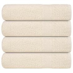 Vidaxl Brisače za tuširanje 4 kos krem 70x140 cm 360 gsm 100% bombaž