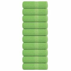 Vidaxl Brisače 10 kos zelena 30x30 cm 360 gsm 100% bombaž
