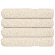 Vidaxl Brisače 4 kos krem 100x200 cm 360 gsm 100% bombaž