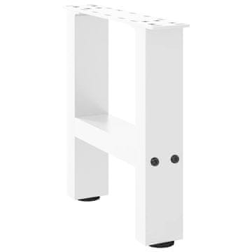 Vidaxl Noge za klubsko mizico bele barve 2 kosa 30 x (30-31) cm jeklo
