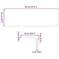 Vidaxl Podloge za stopnice 16 kosov rjave 80x25x2 cm trdna hrastovina