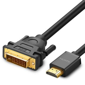 Ugreen Dvosmerni HDMI - DVI kabel 2 m črne barve