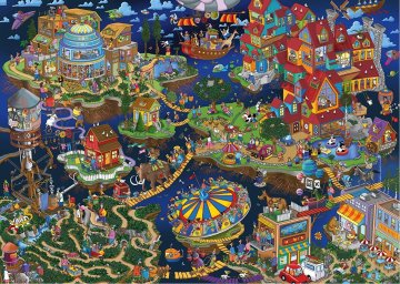Schmidt Puzzle Svet na glavo navzdol 1000 kosov