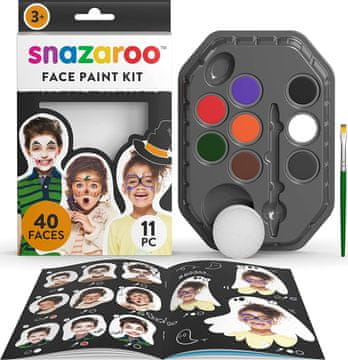 Snazaroo Barve za obraz 8pcs Halloween s čopičem z gobicami karneval