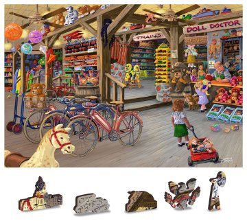 Wooden city Lesena sestavljanka V trgovini z igračami 2v1, 200 kosov ECO