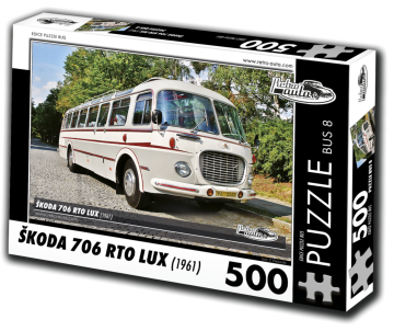 RETRO-AUTA Puzzle BUS št. 8 Škoda 706 RTO LUX (1961) 500 kosov
