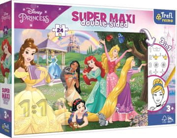 Trefl Reverzibilna sestavljanka Happy Princesses SUPER MAXI 24 kosov