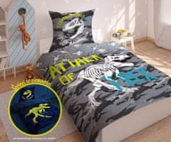 Detexpol Vključeno platno Dinosaurus T-rex luminous Bombaž, 140/200, 70/80 cm