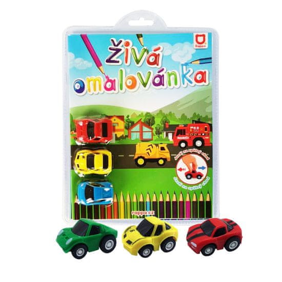 Rappa Žive barve stran dirkalni avtomobili 3 kosi