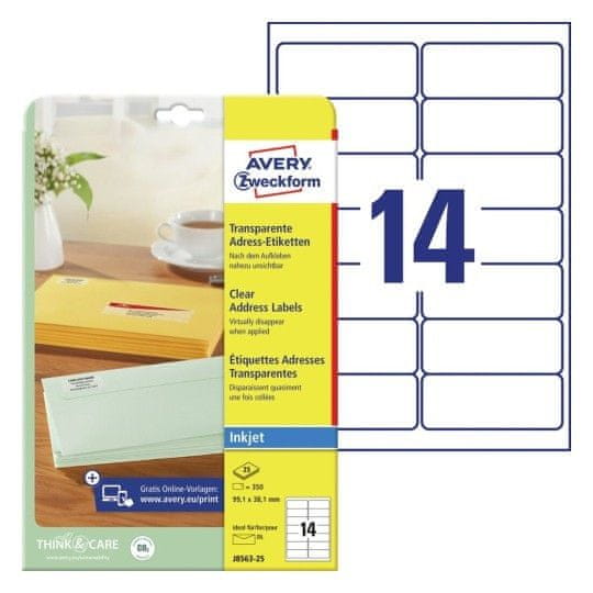 Avery Zweckform Etikete zweckform j8563 99,1x38,1mm 1/25
