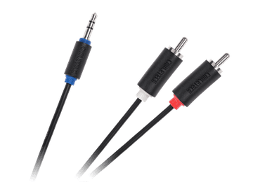 shumee Vtični kabel 3,5-2RCA 1,0 m Cabletech standard