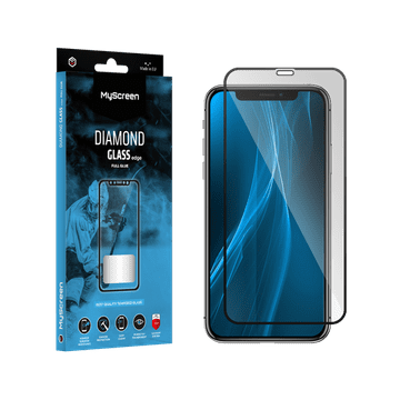 slomart MYSCREEN Diamond Glass Lite Full Glue za iPhone Xs Max/11 Pro Max (črno)