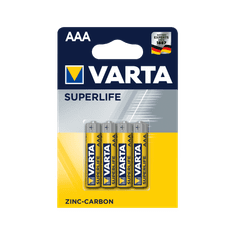 Bateria Varta Superlife Cink-ogljik Baterija R03 (AAA), 4 kosi